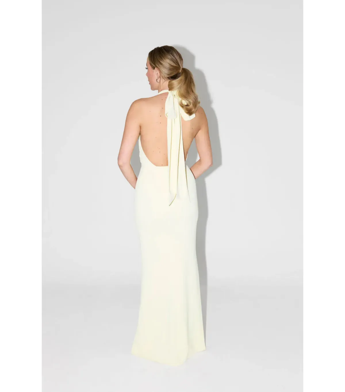 Odd Muse The Ultimate Muse Tie Neck Maxi Dress Butter Cream Size XS / AU 6 - Image 2
