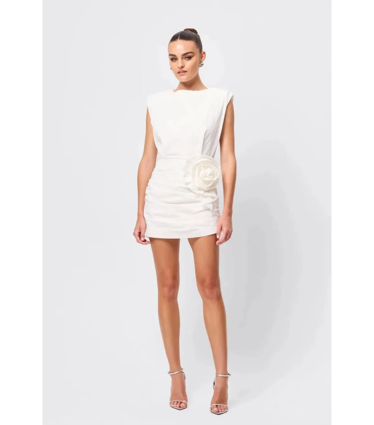 Mossman Wrapped In You Mini Dress White Size AU 8 - Image 1