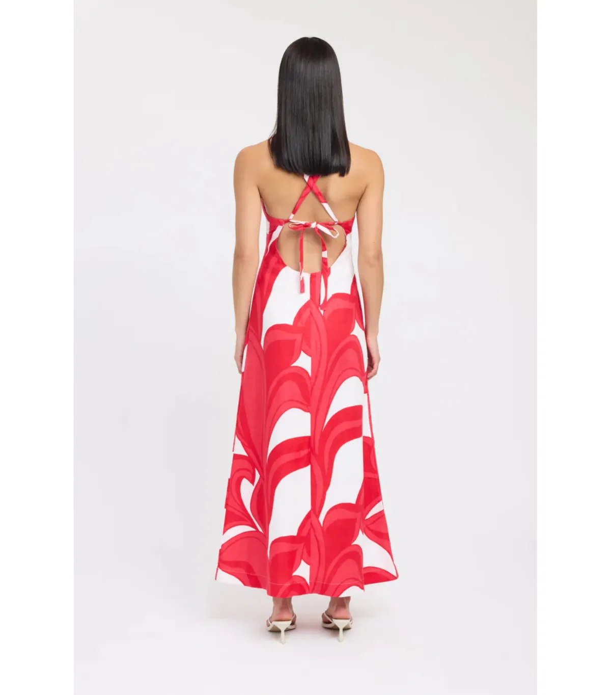 Kookai Zani Maxi Dress in Red/White Size AU 6 - Image 2