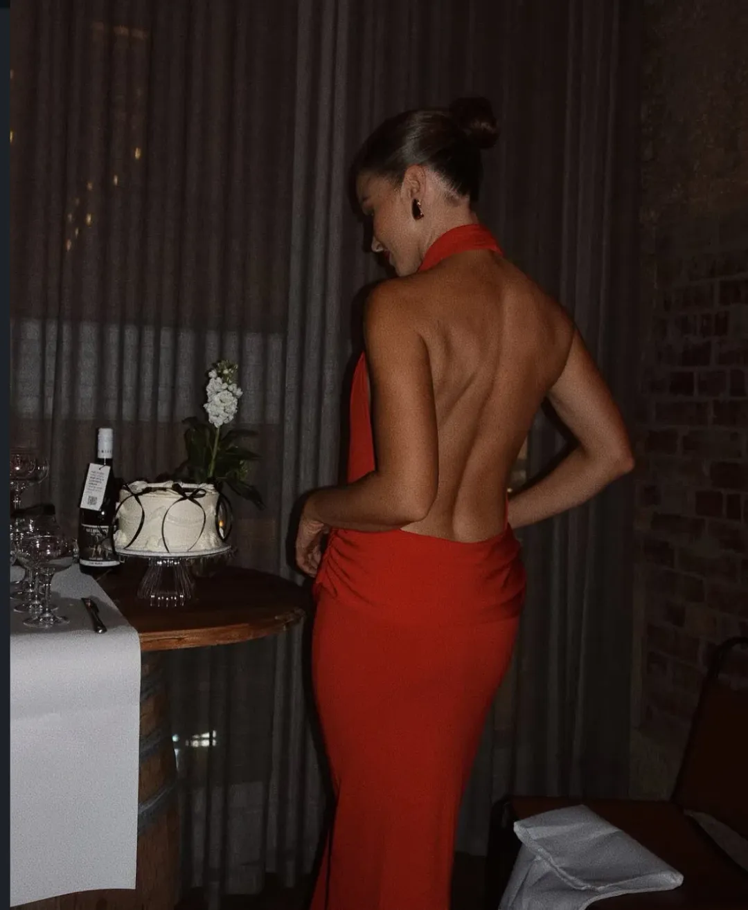 Misha Vanessa Jersey Maxi Dress in Cherry Red XS / AU 6 for rent on The Volte - main image