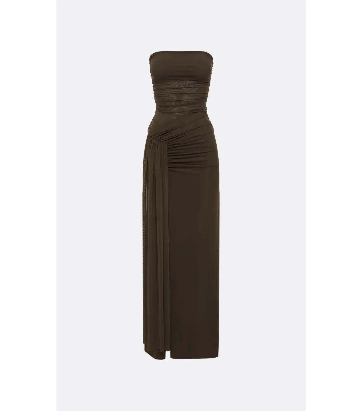 Bec & Bridge Ida Strapless Maxi Gown in Chocolate Brown Size AU 8 - Image 4