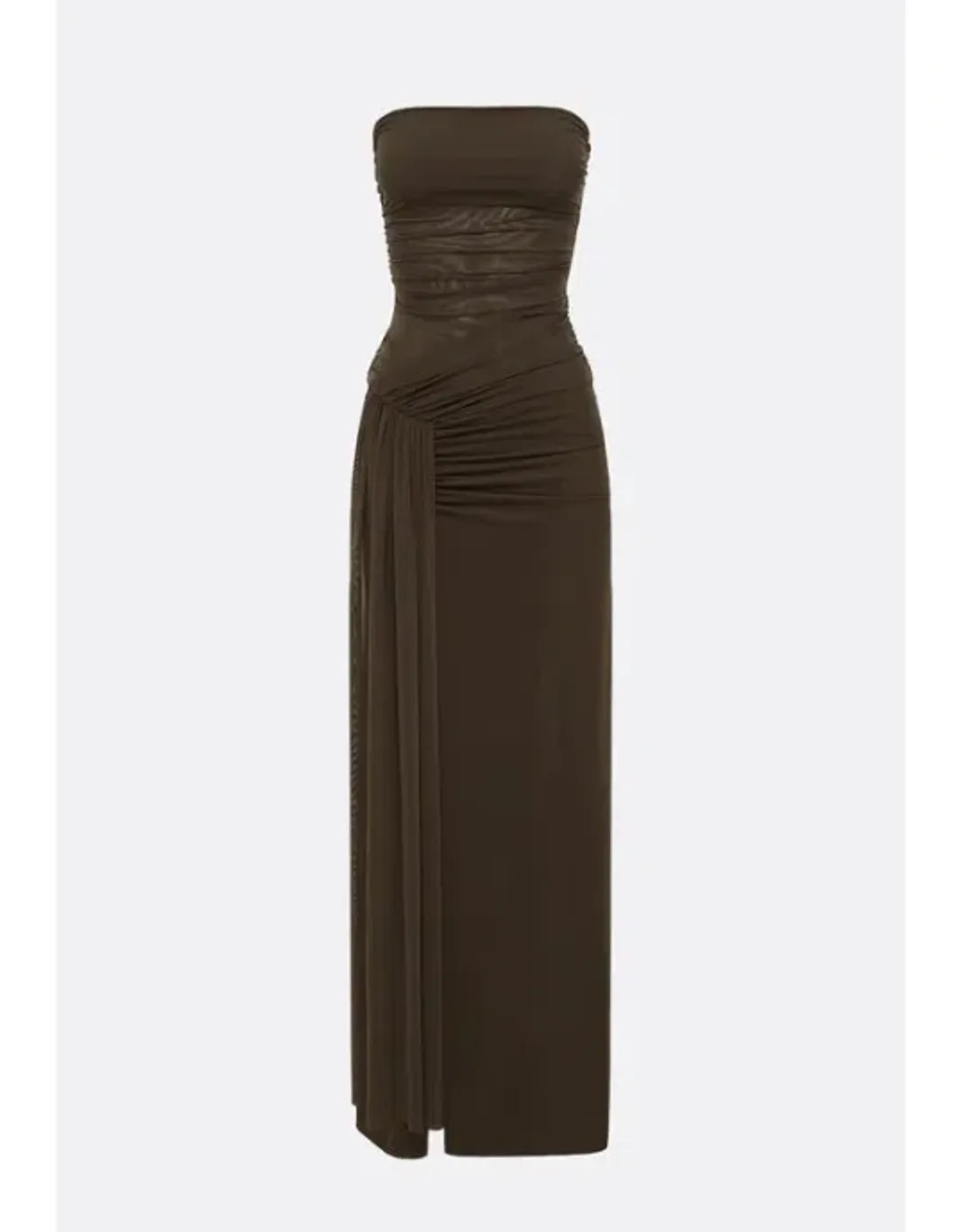 Bec & Bridge Ida Strapless Maxi Gown in Chocolate Brown Size AU 10 for rent on The Volte - main image