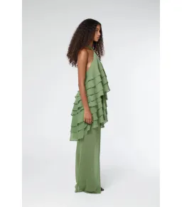 Third Form Gaia Tiered Maxi Dress in Juniper Size AU 8 for rent on The Volte - image 3