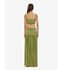 Christopher Esber Orion Separation Maxi Gown in Green Olive Size AU 10 for rent on The Volte - image 4