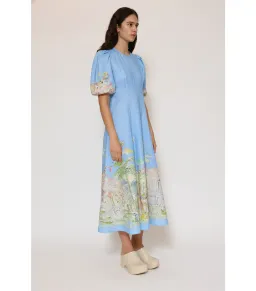 Alemais Anouk Midi Dress Sky Size AU 10 for rent on The Volte - image 2
