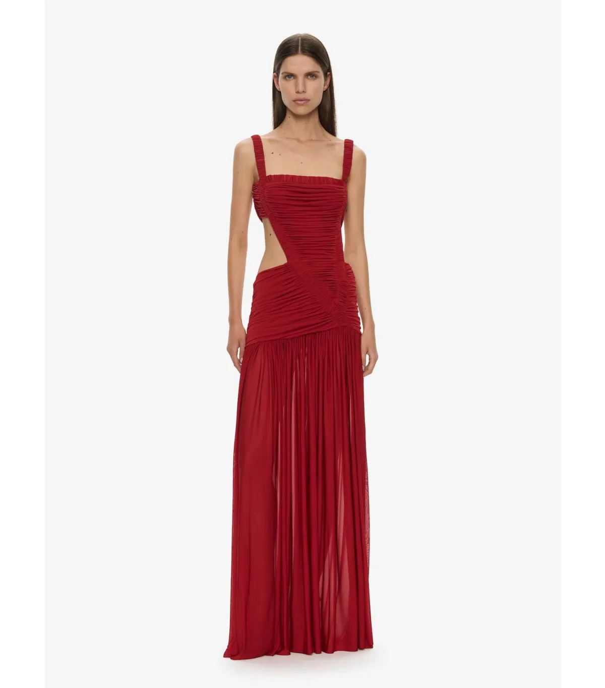 Christopher Esber Orion Separation Maxi Gown Cranberry Size AU 8 - Image 1