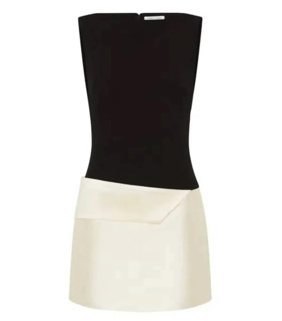 Rachel Gilbert Rikki Foldover Stretch-crepe Mini Dress Black/White Size AU 6 - Image 4