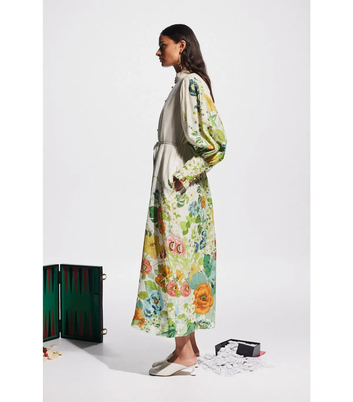 Alemais Constance Midi Shirtdress in Print Size AU 10 - Image 2