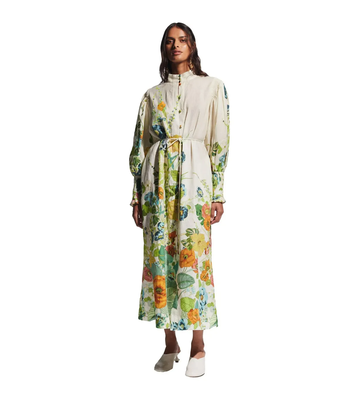 Alemais Constance Midi Shirtdress in Print Size AU 10 - Image 1
