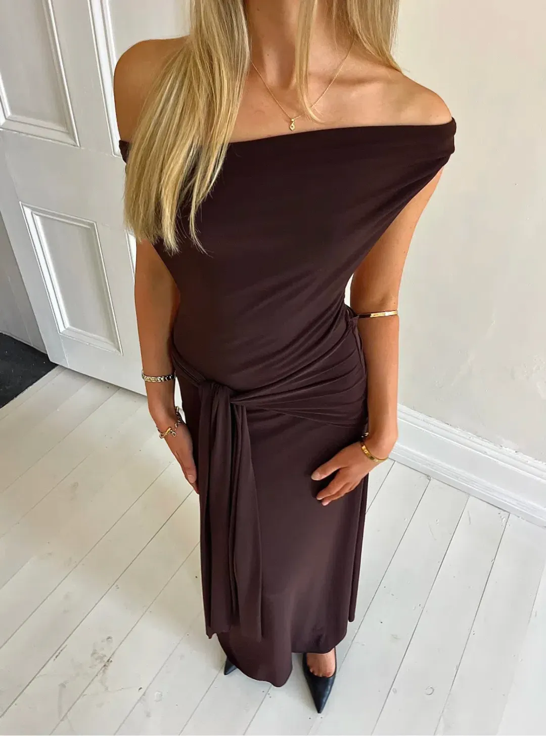 LaMarie Nadia Maxi Dress Brown Size S / AU 8 for rent on The Volte - main image