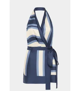 Sir The Label Dazed Wrap Halter Mini Dress Studio Print Size 0 / AU 6 for rent on The Volte - image 3