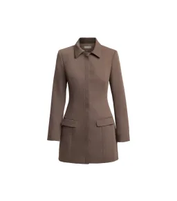 Kookai Oyster Suit Mini Dress Brown Size AU 8 for rent on The Volte - image 5