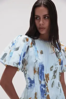 Aje Nova Pleated Midi Dress in Divine Orchid Size AU 14 for rent on The Volte - image 3