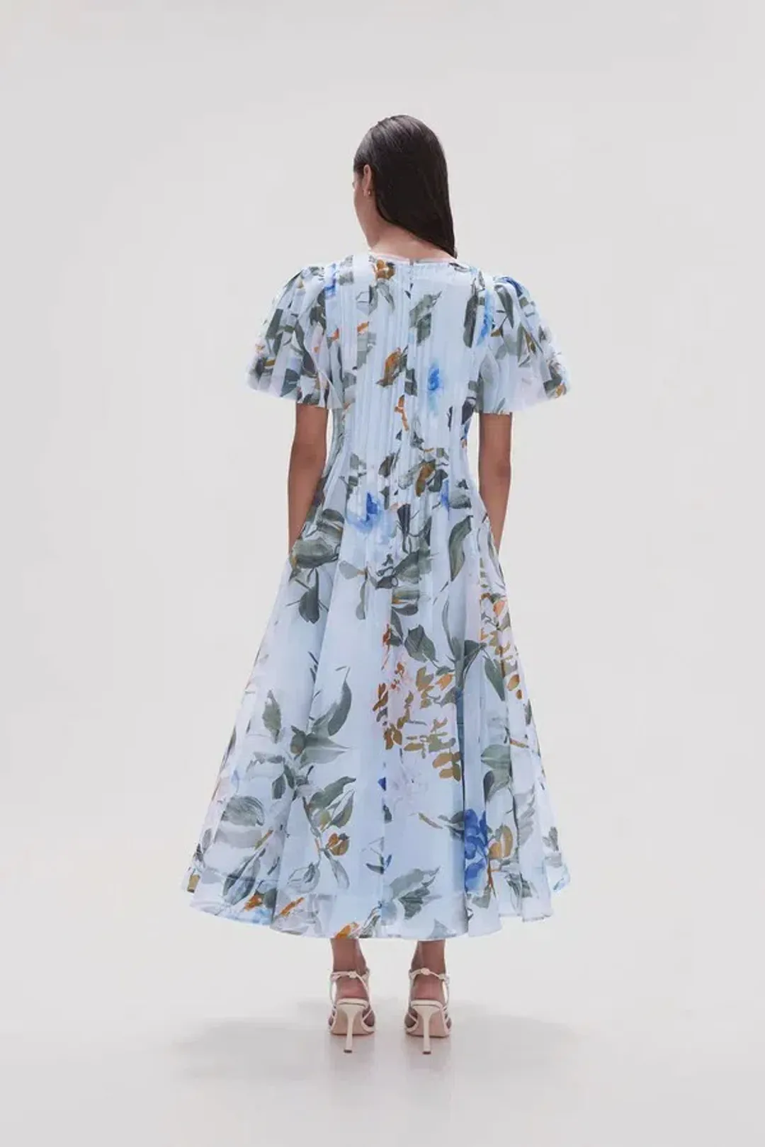 Aje Nova Pleated Midi Dress in Divine Orchid Size AU 14 for rent on The Volte - main image