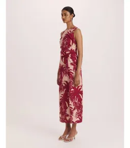 Saba Brielle Midi Dress Red Multi Size AU 12 for rent on The Volte - image 3