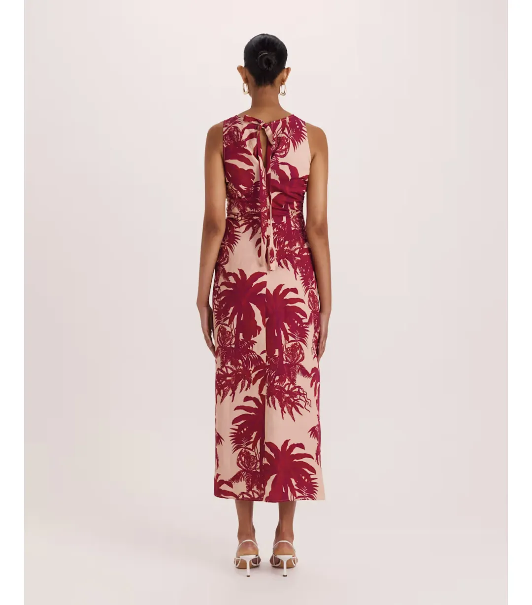 Saba Brielle Midi Dress Red Multi Size AU 12 for rent on The Volte - main image