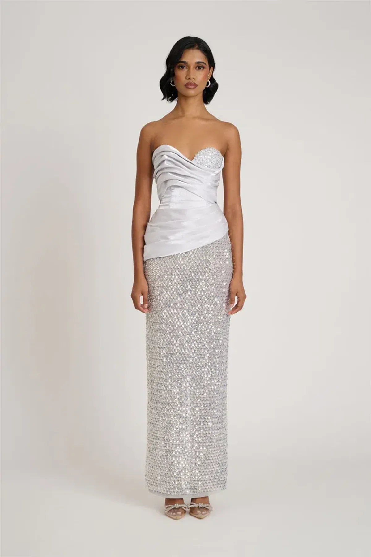 Eliya The Label Gia Maxi Gown Silver Size XS / AU 6 - Image 2