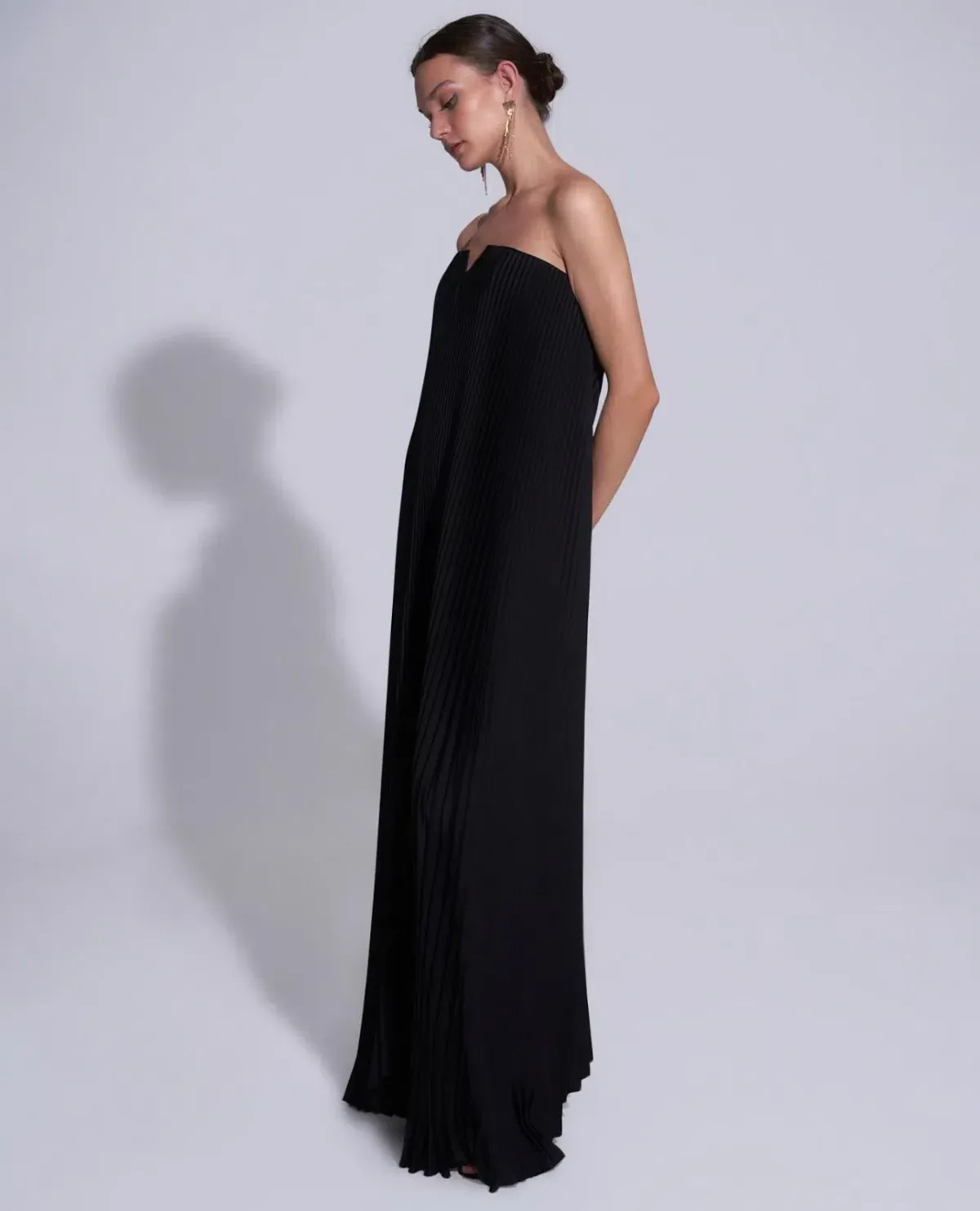 L’Idee Black Tie Maxi Gown in Noir Size AU 8 - Image 2