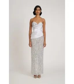 Eliya The Label Gia Maxi Gown Silver Size XS / AU 6 for rent on The Volte - image 1