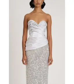 Eliya The Label Gia Maxi Gown Silver Size XS / AU 6 for rent on The Volte - image 3