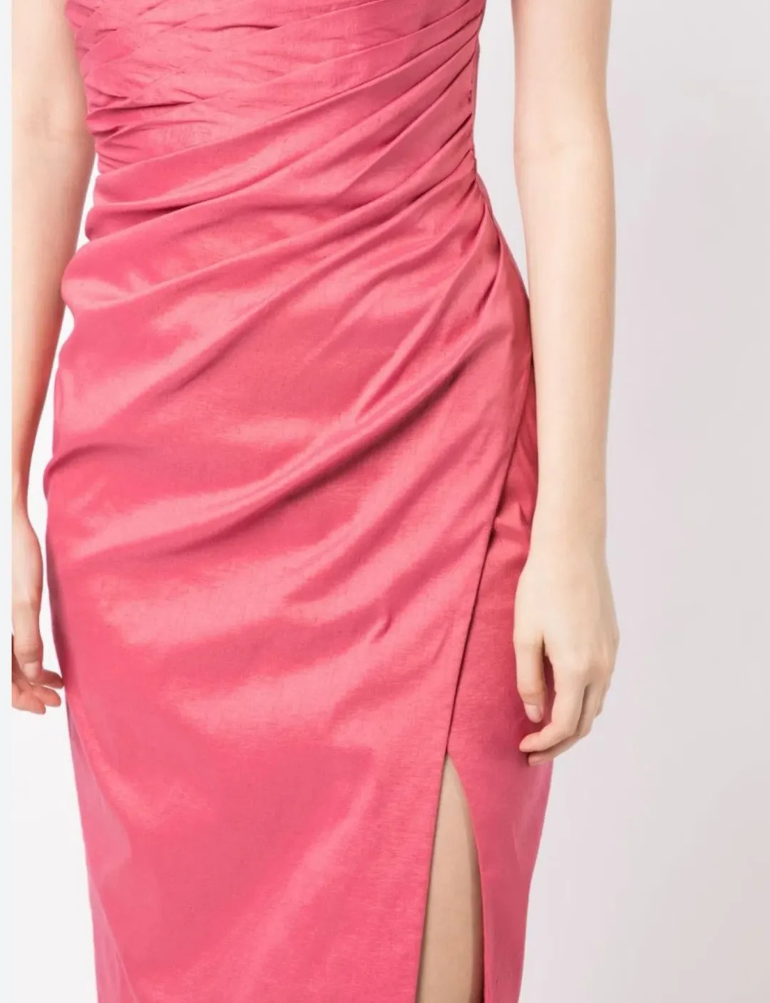 Rachel Gilbert Mira Strapless Maxi Gown Rose Size AU 6 for rent on The Volte - main image