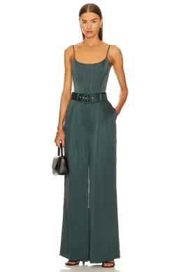 Zimmermann Espionage Silk Tuck Pants Forest Green Size 0 / AU 8 for rent on The Volte - image 3