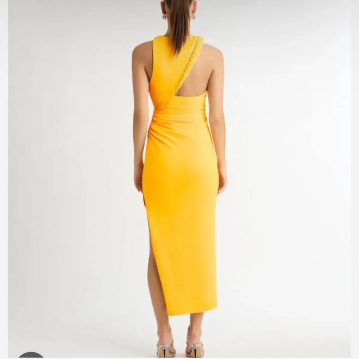 Sheike Portland Midi Dress Yellow Size 18 - Image 3