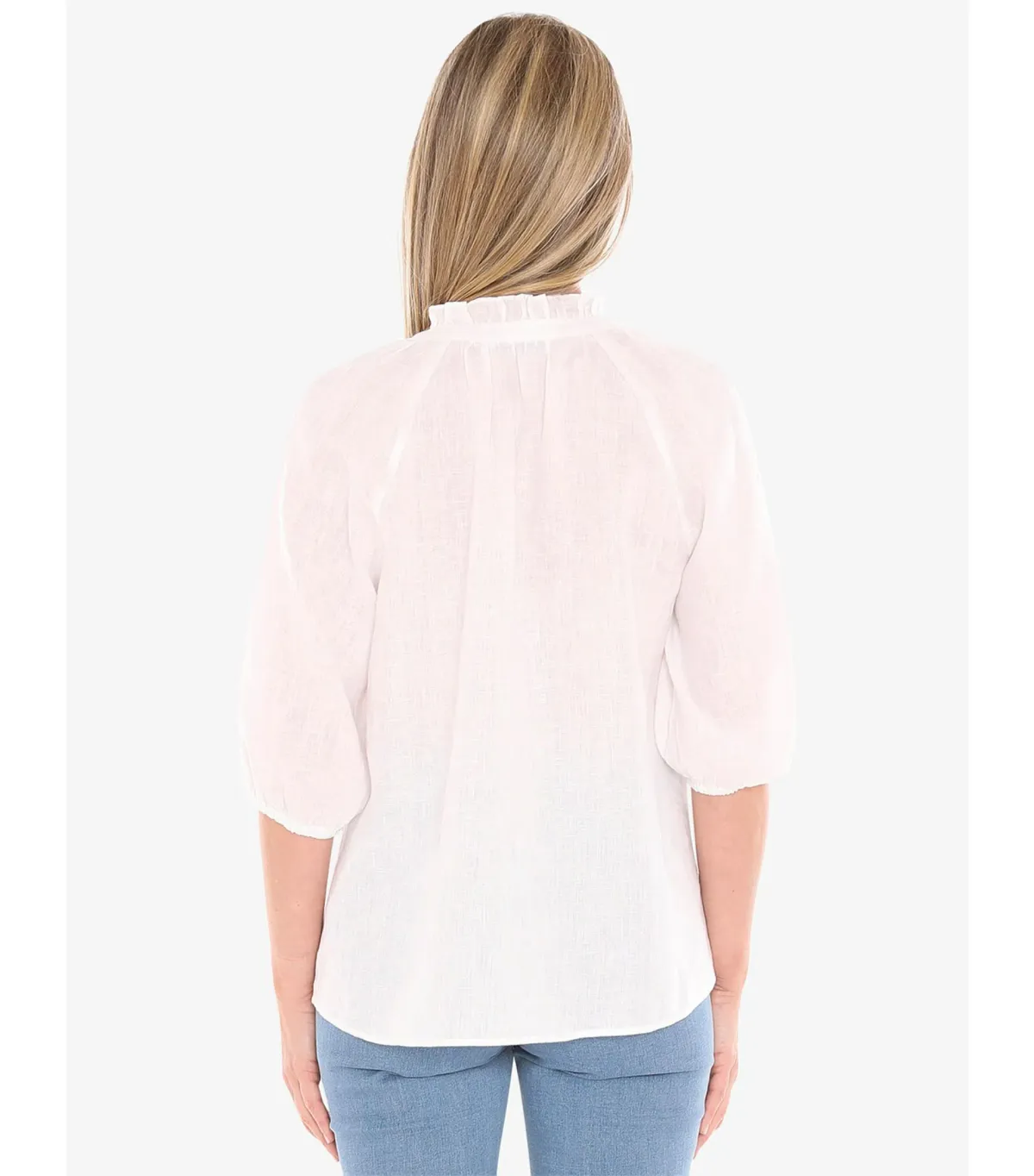 Jump Ruffle Neck Top White Size AU 16 - Image 5