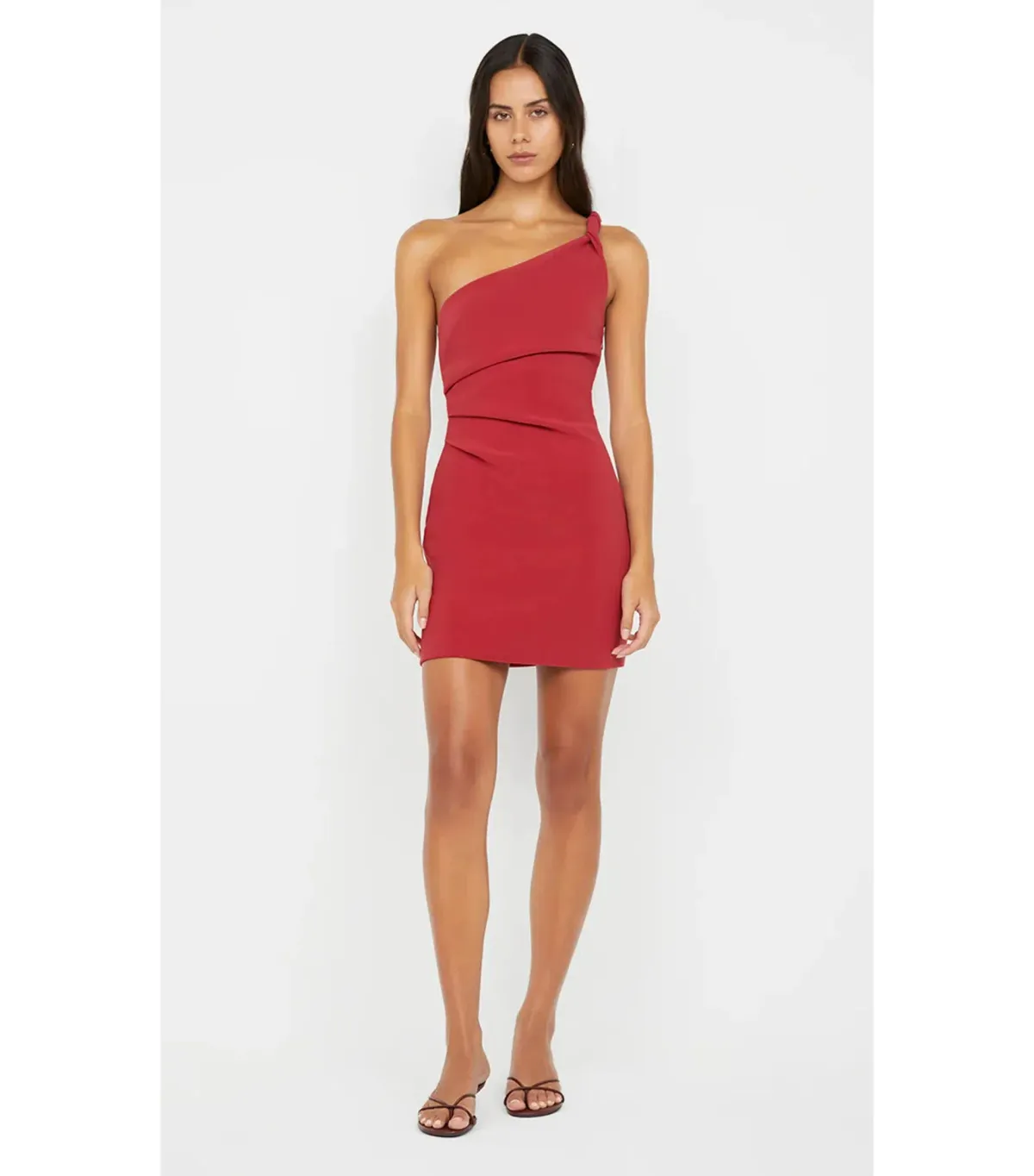 Bec & Bridge Ariven Asym Mini Dress Red Size AU 14 - Image 2