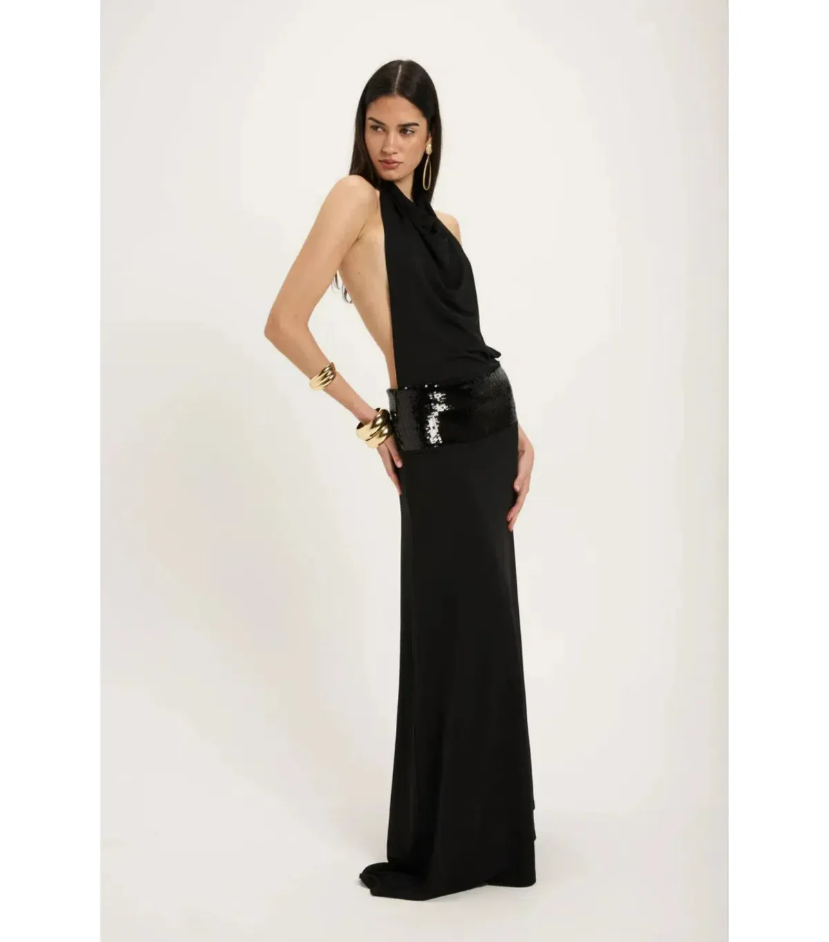 Ance Gria Adele Maxi Gown Black Size AU 8 - Image 5