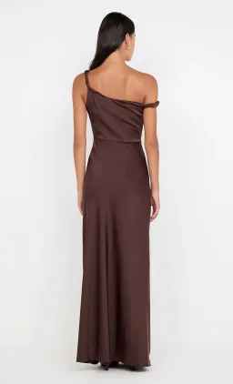 Bec & Bridge Lunetta Twist Strap Maxi Dress Chocolate Size AU 16 for rent on The Volte - image 2
