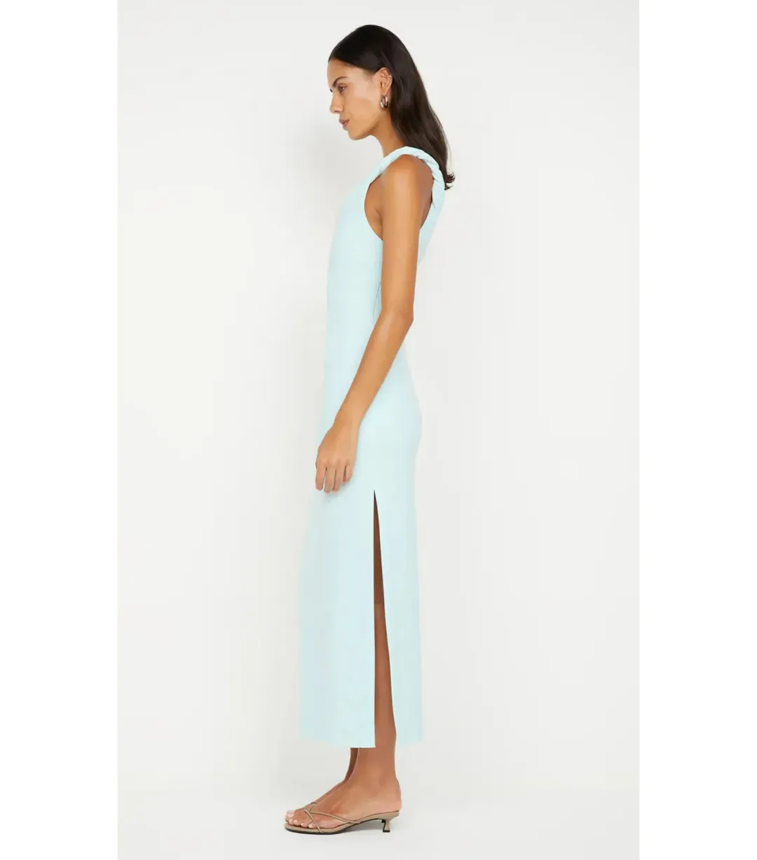 Bec & Bridge Ariven Asym Midi Dress Arctic Blue Size AU 10 for rent on The Volte - main image