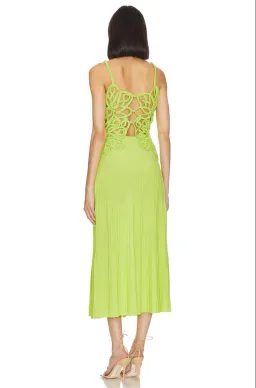 Cult Gaia Nalda Knit Midi Dress Green Size AU 8 for rent on The Volte - image 2