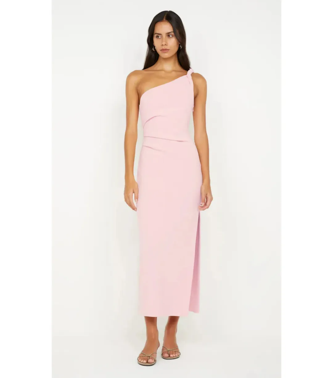 Bec & Bridge Ariven Asym Midi Dress Pink Size AU 16 for rent on The Volte - main image
