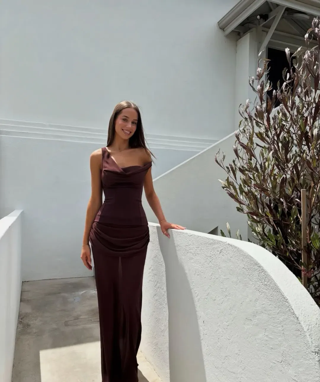 Natalie Rolt Cadence Gown Espresso Size 2 / AU 10 for rent on The Volte - main image