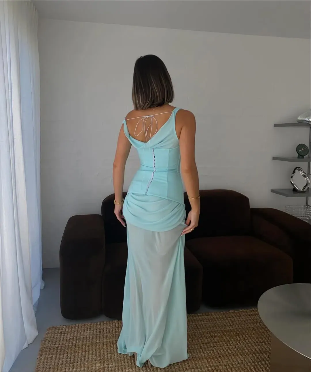 Natalie Rolt Cadence Gown Baby Blue Size 2/Au 10 for rent on The Volte - main image