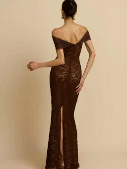 Arcina Ori Milana Dress Chocolate Size S/Au 8 for rent on The Volte - image 3