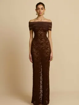 Arcina Ori Milana Dress Chocolate Size S/Au 8 for rent on The Volte - image 1