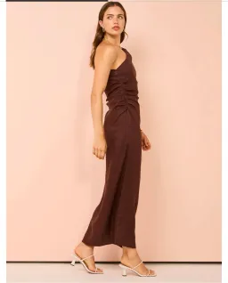 Faithfull The Brand Jomana Midi Dress In Cacao Size 10 for rent on The Volte - image 7