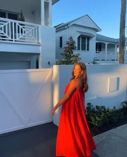 Oroton One Shoulder Bow Dress Red Size 8 for rent on The Volte - image 3