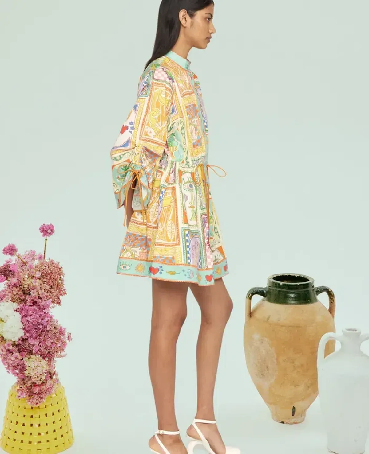 Alemais Holiday Go To Mini Dress Multi Size 16 - Image 3