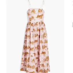 Zimmermann The Dancer Toile Midi Dress Pink Sydney Print | Size 1 AU 10 for rent on The Volte - image 1