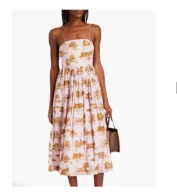 Zimmermann The Dancer Toile Midi Dress in Pink Sydney Print Size 1/AU10 for rent on The Volte - image 1