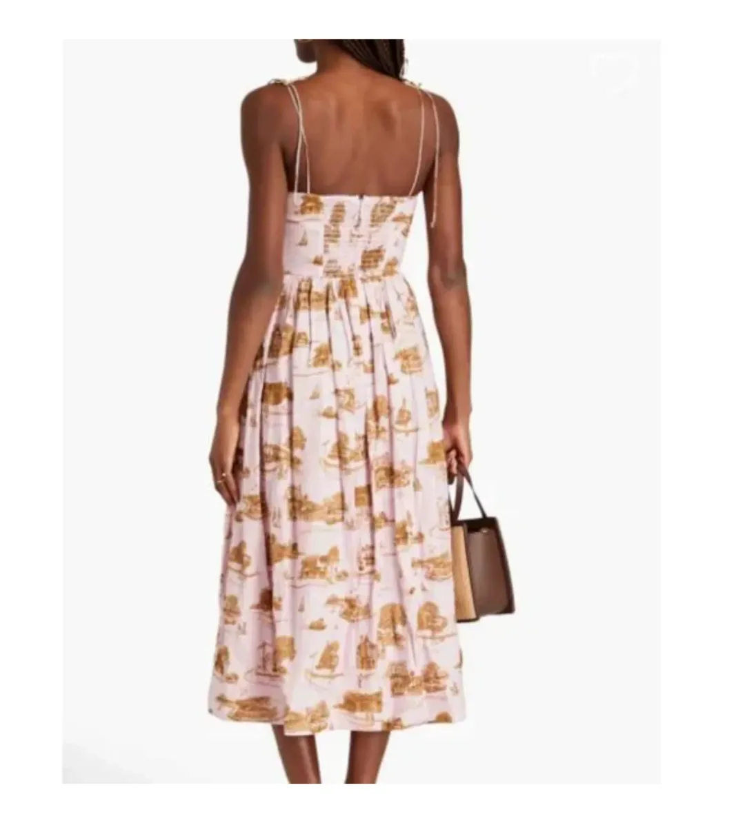 Zimmermann The Dancer Toile Midi Dress in Pink Sydney Print Size 1/AU10 for rent on The Volte - main image