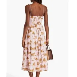 Zimmermann The Dancer Toile Midi Dress Pink Sydney Print | Size 1 AU 10 for rent on The Volte - image 3