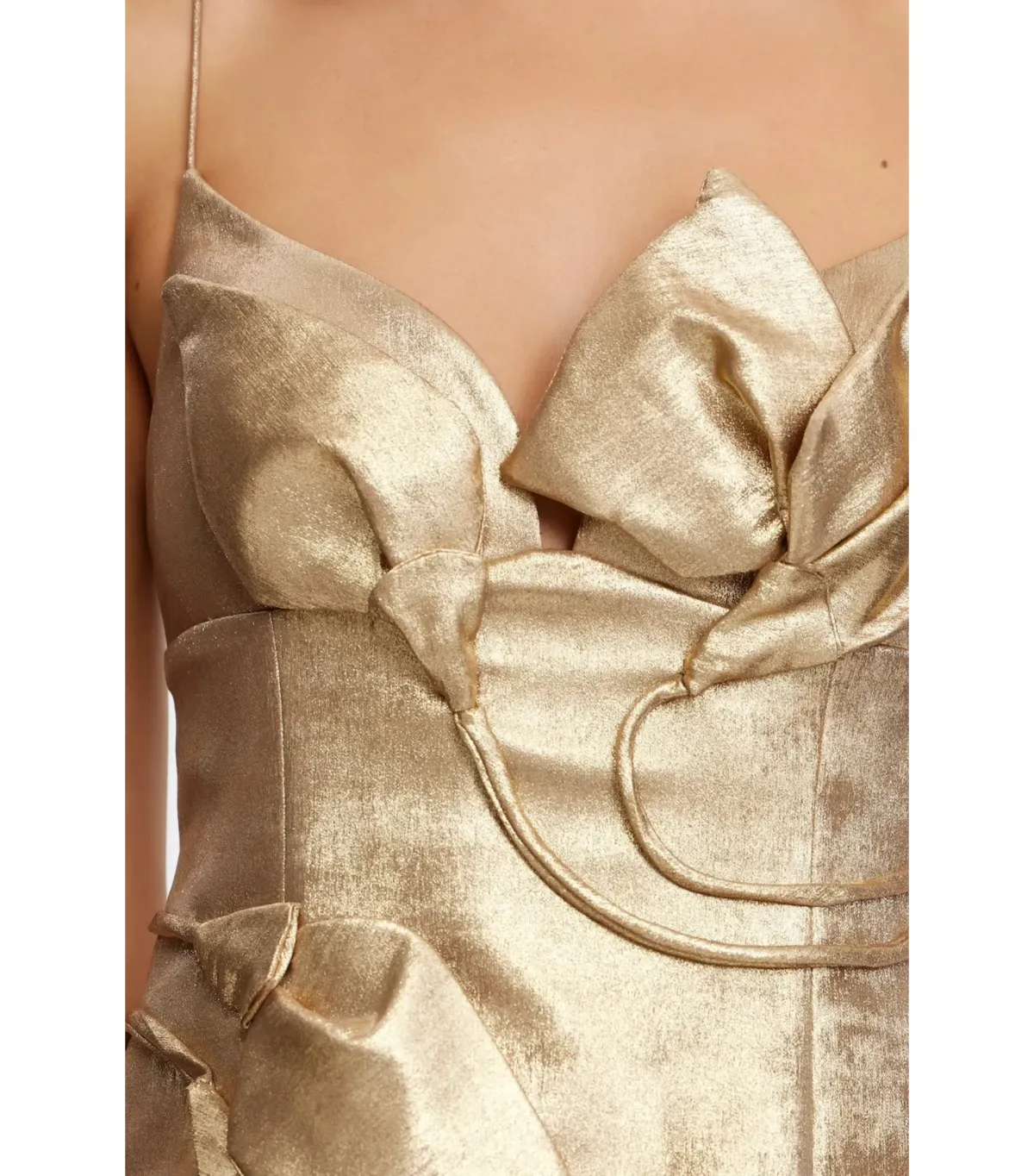 Acler Hillsome Mini Dress Gold Size AU 10 - Image 4