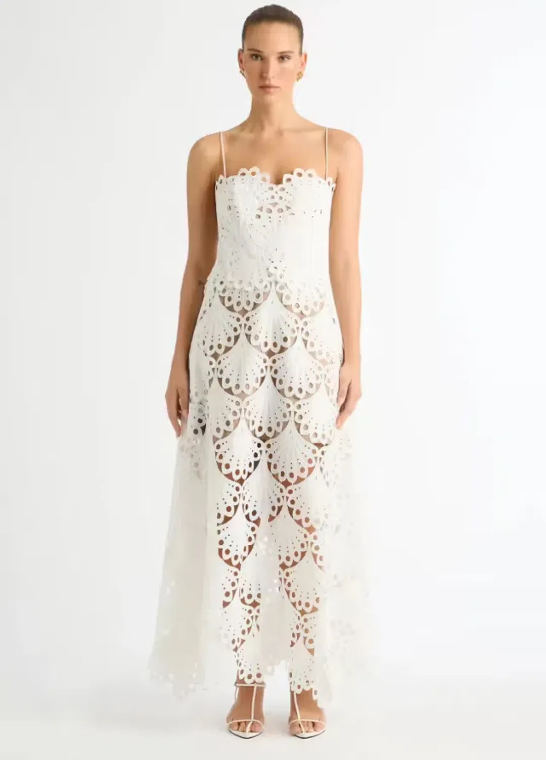 Sheike Ella Lace Maxi Dress White Size 8 / S for rent on The Volte - main image
