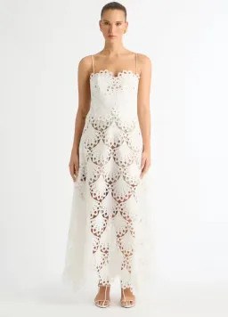 Sheike Ella Lace Maxi Dress White Size 8 / S for rent on The Volte - image 1