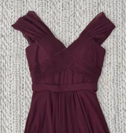 Jadore Burgundy Red Chiffon Formal Gown Size 8 for rent on The Volte - image 3