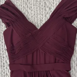 Jadore Burgundy Red Chiffon Formal Gown Size 8 for rent on The Volte - image 4